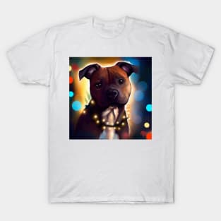 Cute Staffordshire Bull Terrier Drawing T-Shirt